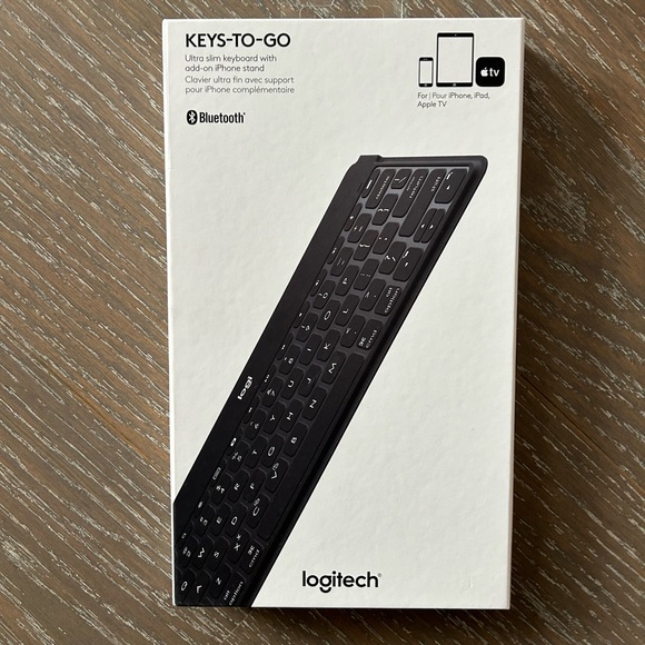 Logitech Keys-To-Go Super-Slim, Super-Light Bluetooth Keyboard - iPhone, iPad - Picture 1 of 6